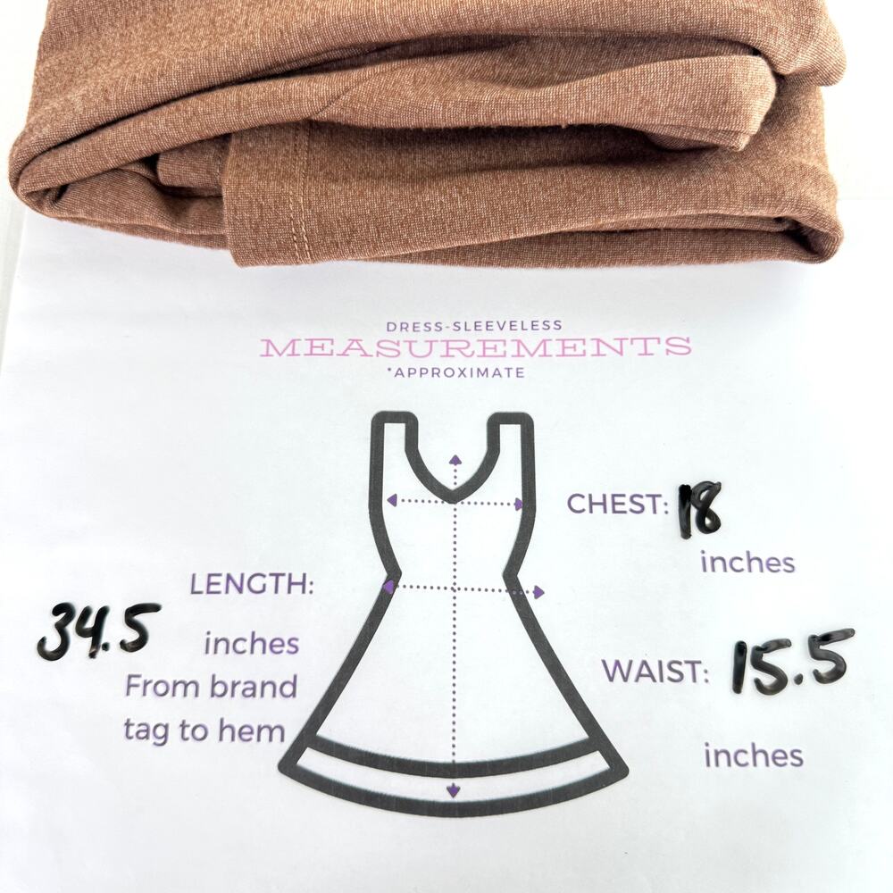 J. McLaughlin Womens Sleeveless Mini Dress Size M Neutral Stretch Minimal Brown - Picture 7 of 7